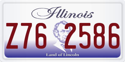 IL license plate Z762586
