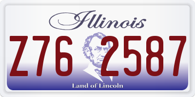 IL license plate Z762587