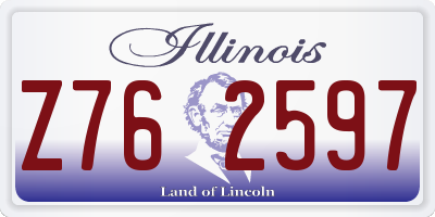 IL license plate Z762597