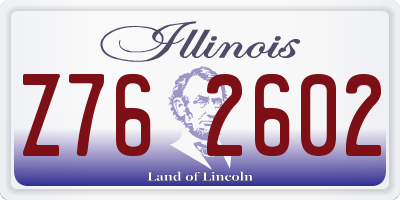 IL license plate Z762602