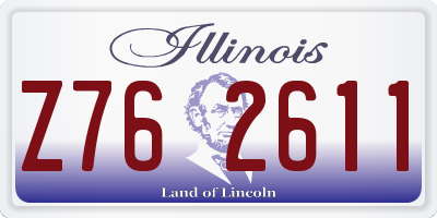 IL license plate Z762611