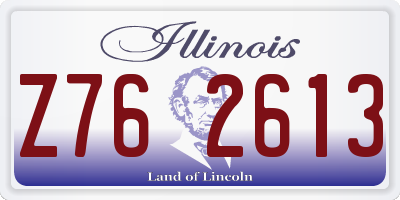 IL license plate Z762613