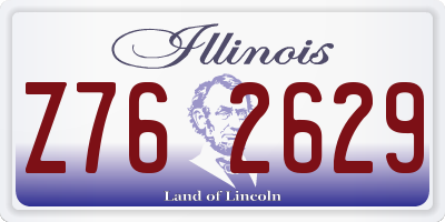 IL license plate Z762629