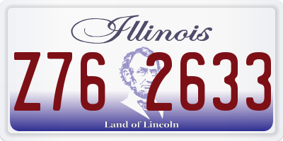 IL license plate Z762633