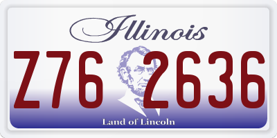 IL license plate Z762636