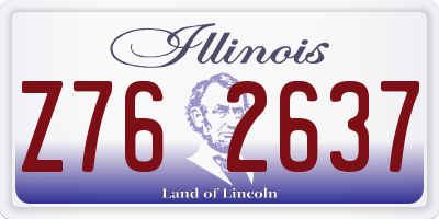 IL license plate Z762637