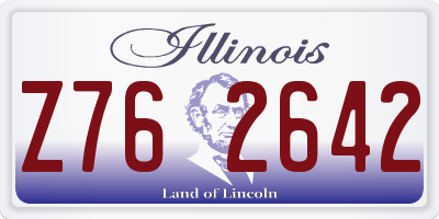 IL license plate Z762642