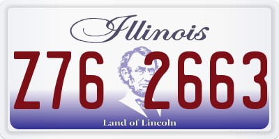 IL license plate Z762663