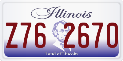 IL license plate Z762670
