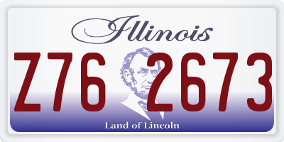 IL license plate Z762673