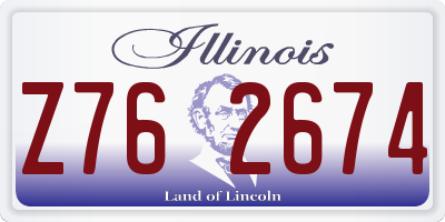IL license plate Z762674