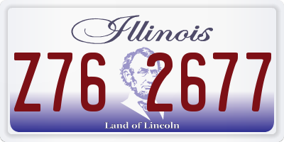 IL license plate Z762677