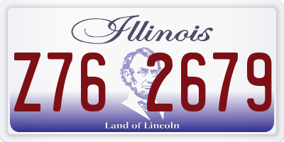IL license plate Z762679