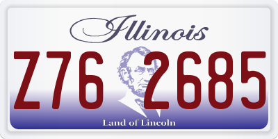 IL license plate Z762685