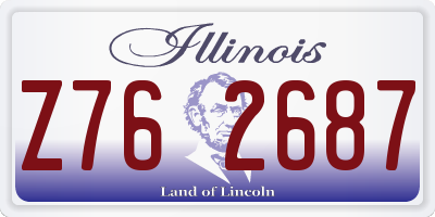 IL license plate Z762687