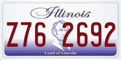 IL license plate Z762692