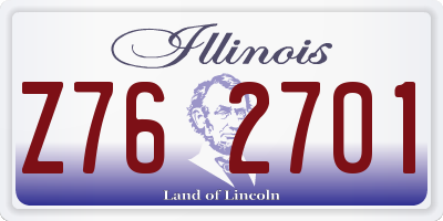 IL license plate Z762701