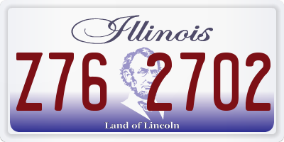 IL license plate Z762702