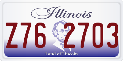 IL license plate Z762703