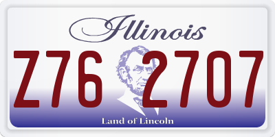 IL license plate Z762707