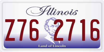 IL license plate Z762716