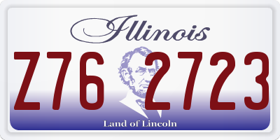 IL license plate Z762723