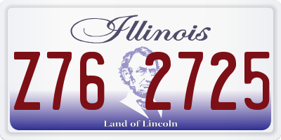 IL license plate Z762725