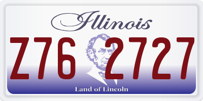 IL license plate Z762727