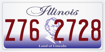 IL license plate Z762728
