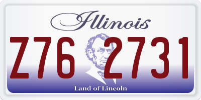 IL license plate Z762731