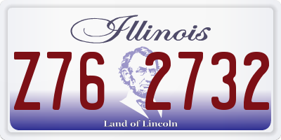 IL license plate Z762732