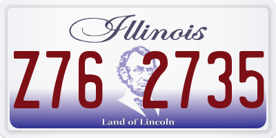 IL license plate Z762735