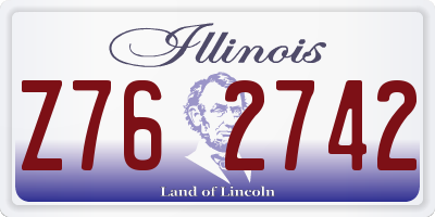 IL license plate Z762742
