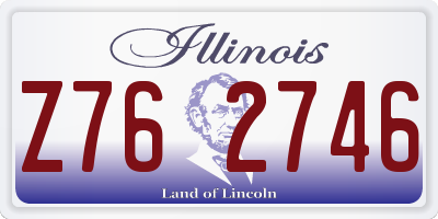 IL license plate Z762746