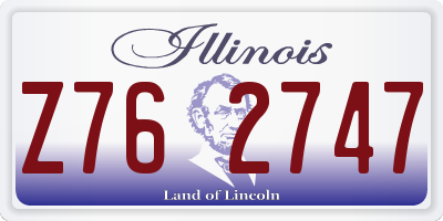 IL license plate Z762747
