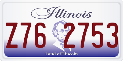 IL license plate Z762753