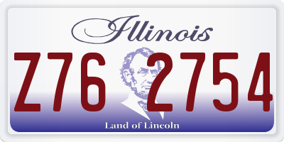 IL license plate Z762754