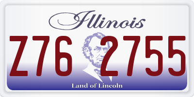 IL license plate Z762755