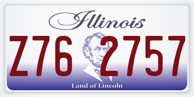 IL license plate Z762757