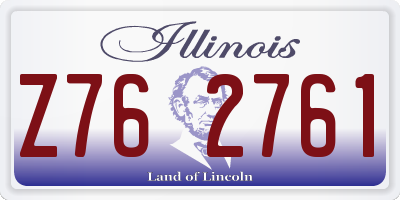 IL license plate Z762761