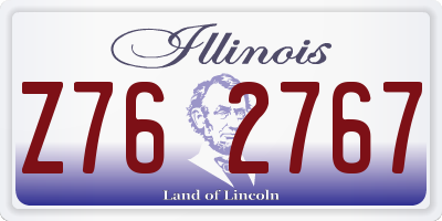 IL license plate Z762767