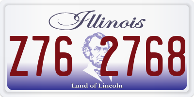 IL license plate Z762768