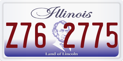 IL license plate Z762775
