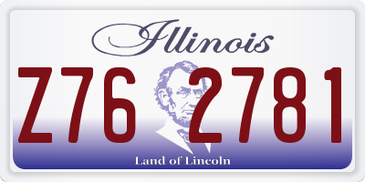IL license plate Z762781