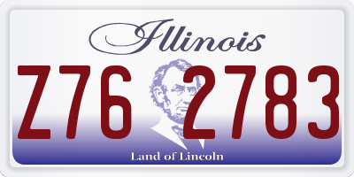 IL license plate Z762783