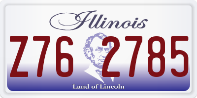 IL license plate Z762785
