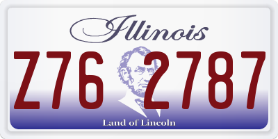 IL license plate Z762787