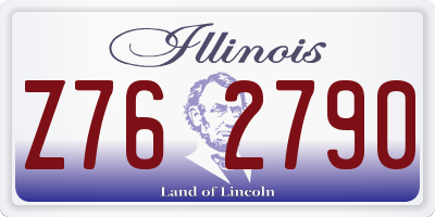 IL license plate Z762790