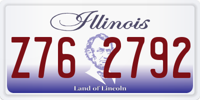IL license plate Z762792
