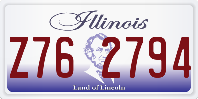 IL license plate Z762794
